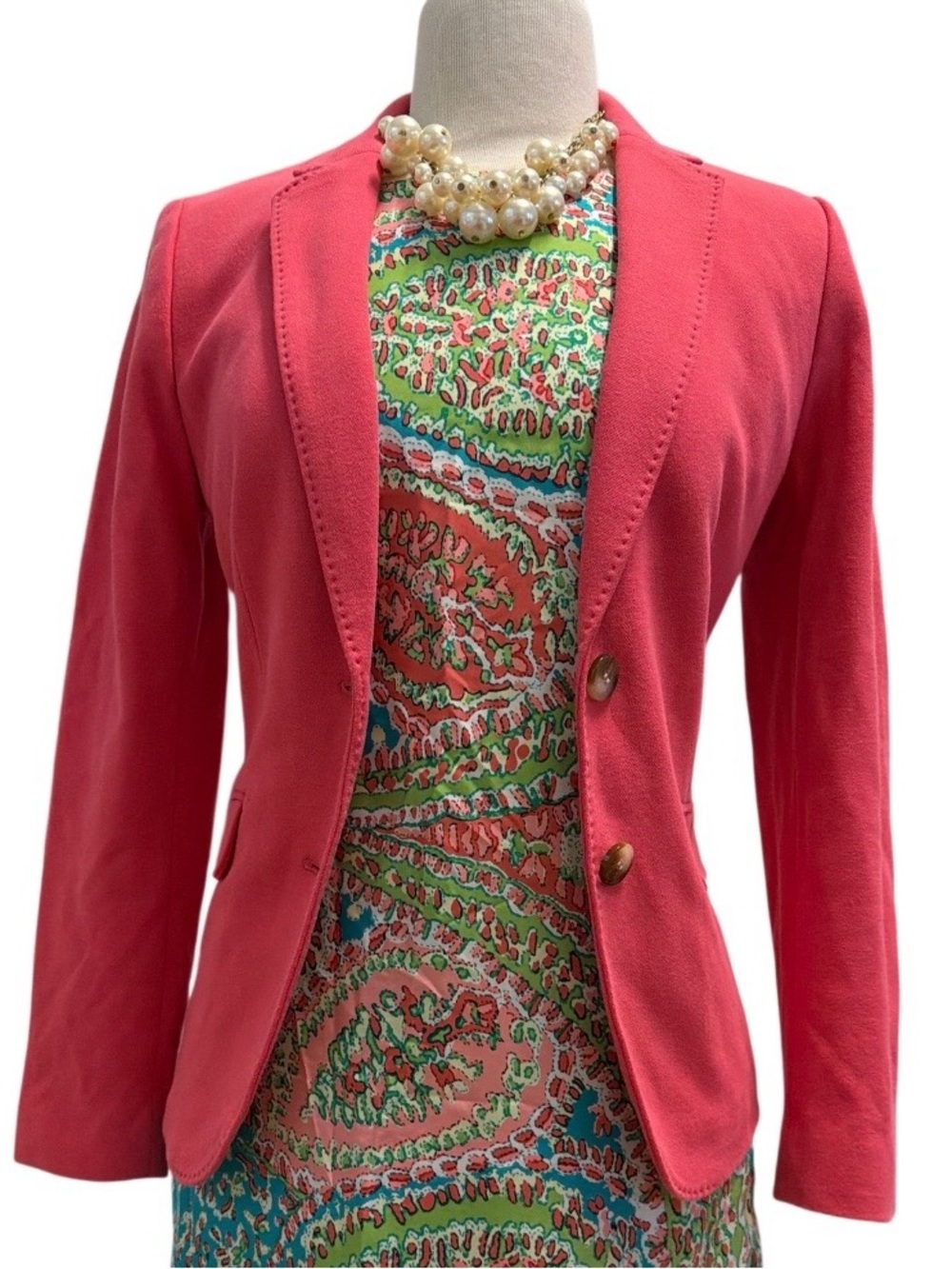 TALBOT’S Coral Pink Women's Two-Button Blazer